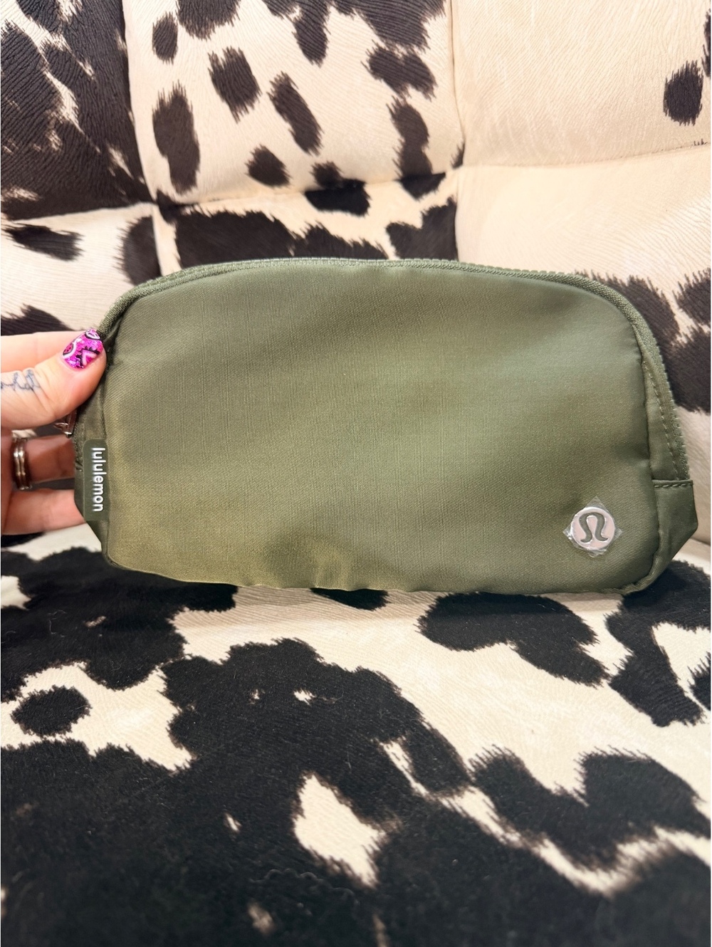 Lululemon Olive Green Waist Bag with Adjustable Strap